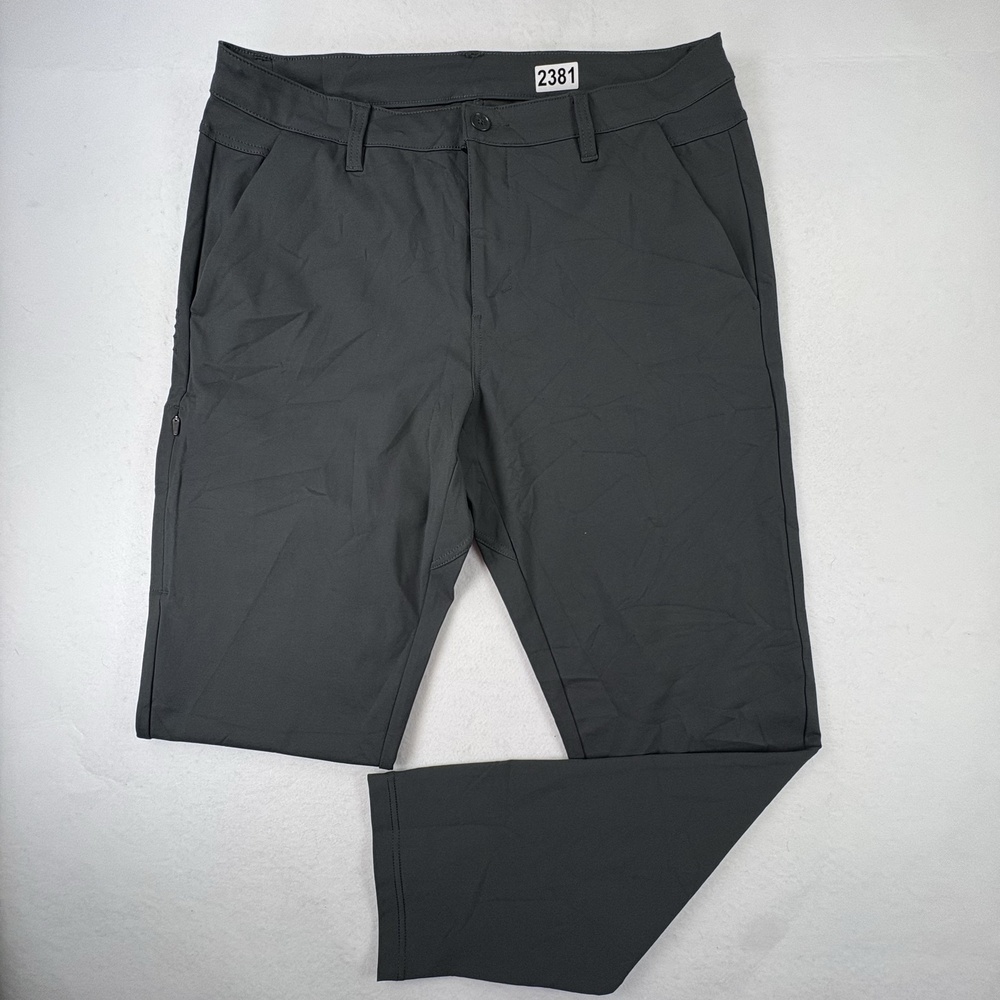 BYLT Everyday Pant 2.0 Chino Pants Mens 36x30 (Fits 34x30) Gray Slim Stretch